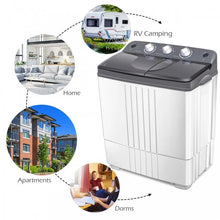Load image into Gallery viewer, White Semi-Automatic Portable Washing Machine and Spin Dryer