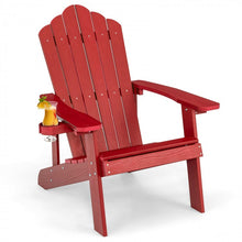 Charger l'image dans la galerie, Adirondack Chair with Hidden Cup Holder, Suitable for Outdoor Garden and Patio