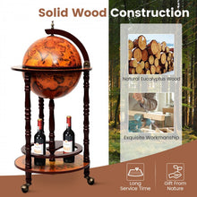 Load image into Gallery viewer, Costway Globe Small Bar Cabinet in Mid Century Style with Wine Rack - Suitable for Restaurant and Bar