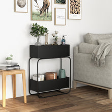 Charger l'image dans la galerie, Black Metal 2-Tier Raised Garden Planter with Large Planter Boxes