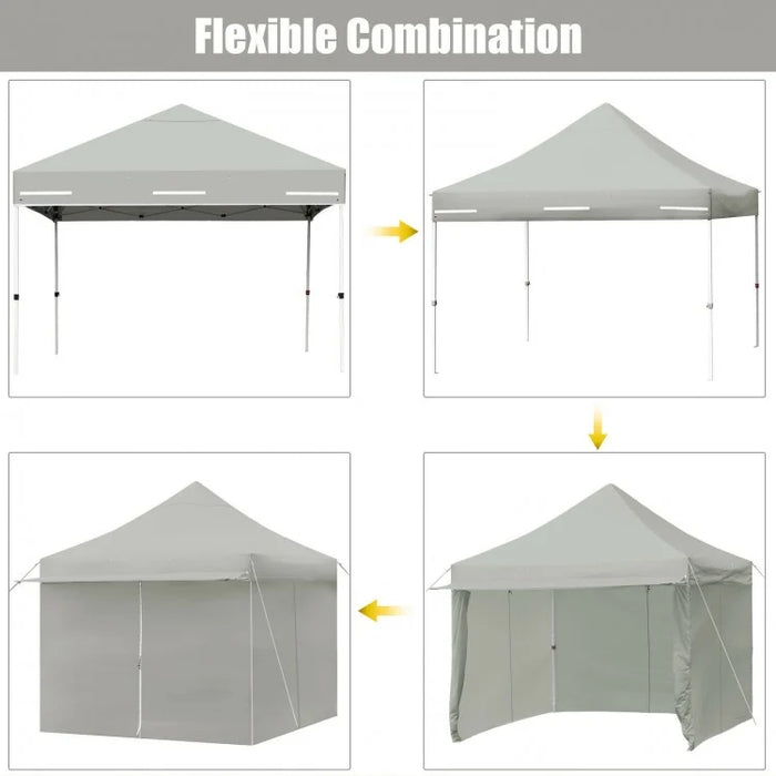 Costway 10x10 Feet Tents & Outdoor Canopies with Removable Zipper Sidewalls - Suitable for Weddings, Parties, and Camping