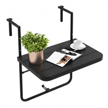 Load image into Gallery viewer, Patio Railing Mounted Folding Table with Folding Top
