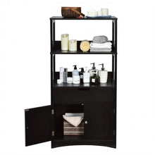 Load image into Gallery viewer, 3-Tier Bathroom Cabinet with Doors and Floor-Standing Storage