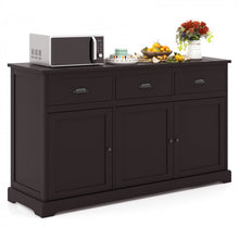 Load image into Gallery viewer, Modern Minimalist White and Black Sideboard with 3 Drawers and Doors