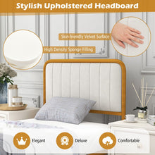 Load image into Gallery viewer, Modern Minimalist Velvet Headboard Luxury Bed Frame