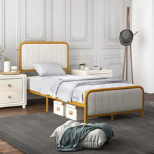 Load image into Gallery viewer, Modern Minimalist Velvet Headboard Luxury Bed Frame