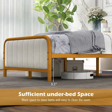 Load image into Gallery viewer, Modern Minimalist Velvet Headboard Luxury Bed Frame