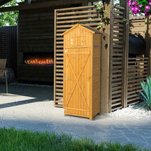 Charger l'image dans la galerie, 71 inch Built-in Folding Table Garden Tool Storage Cabinet Shed