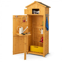 Charger l'image dans la galerie, 71 inch Built-in Folding Table Garden Tool Storage Cabinet Shed