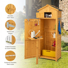 Charger l'image dans la galerie, 71 inch Built-in Folding Table Garden Tool Storage Cabinet Shed