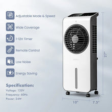 Load image into Gallery viewer, Portable Air Cooler with LED Display and Remote Control, Movable