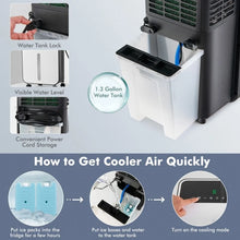 Load image into Gallery viewer, Portable Air Cooler with LED Display and Remote Control, Movable