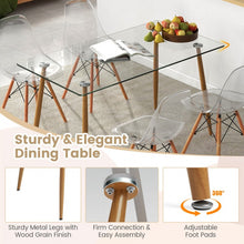 Load image into Gallery viewer, Minimalist Dining Table Set for 4 with 4 Chairs - Suitable for Restaurant and Cafe