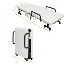 Load image into Gallery viewer, Foldable Sofa Bed with Mattress and Casters, Adjustable