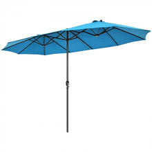 Charger l'image dans la galerie, 15 Ft Outdoor Patio/Pool Umbrella Canopy, 2-Person, Sun Shade, UV Protection