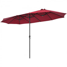 Charger l'image dans la galerie, 15 Ft Outdoor Patio/Pool Umbrella Canopy, 2-Person, Sun Shade, UV Protection