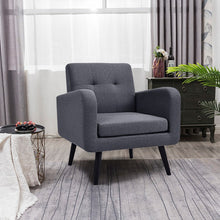 Charger l'image dans la galerie, Modern Minimalist Upholstered Armchair with Plush Comfy Accent Cushions