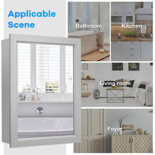 Load image into Gallery viewer, Gray Single-Door Mirror Bathroom Vanity Cabinet