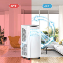 Load image into Gallery viewer, 8000 BTU White Portable Air Conditioner with Dehumidifier and Timer