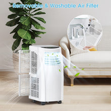 Load image into Gallery viewer, 8000 BTU White Portable Air Conditioner with Dehumidifier and Timer