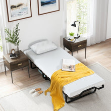 Load image into Gallery viewer, Portable Folding Double Bed with Foam Mattress and Casters