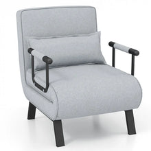 Load image into Gallery viewer, Multifunctional Convertible Sofa Bed Lounger with Armrests and Pillows