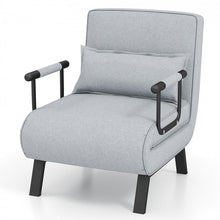 Load image into Gallery viewer, Multifunctional Convertible Sofa Bed Lounger with Armrests and Pillows