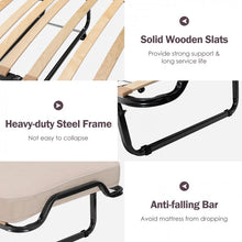 Load image into Gallery viewer, Portable Folding Bed with Foam Mattress and Dust Cover Bag