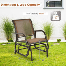 Load image into Gallery viewer, Outdoor Patio Swing Chair with Armrests - Rocking Chair for Relaxation