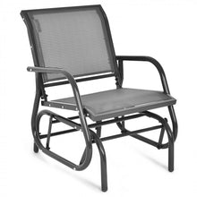 Load image into Gallery viewer, Outdoor Patio Swing Chair with Armrests - Rocking Chair for Relaxation