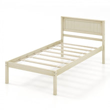 Load image into Gallery viewer, Modern Rustic Solid Wood Bed Frame with Headboard