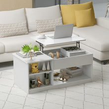 Load image into Gallery viewer, Modern Minimalist White Coffee Table with Lift-Top and Storage Cabinet - Suitable for Living Room and Office