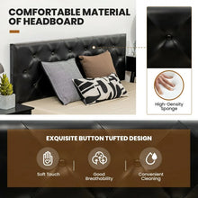 Load image into Gallery viewer, Black Leather Upholstered Headboard Bed Frame with 4 Drawers