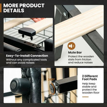 Load image into Gallery viewer, Black Leather Upholstered Headboard Bed Frame with 4 Drawers