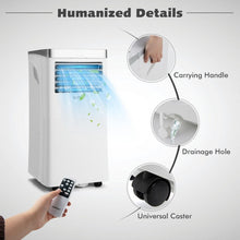 Load image into Gallery viewer, 10000 BTU White Portable Air Conditioner with Dehumidifier