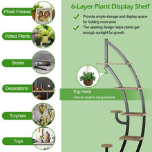 Load image into Gallery viewer, 6-Tier Living Room Storage Shelf for Plants, Decor, and Display
