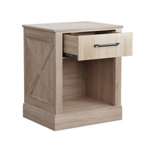 Load image into Gallery viewer, Vintage Open-Concept Bedside Table with Drawers - Bedroom Furniture