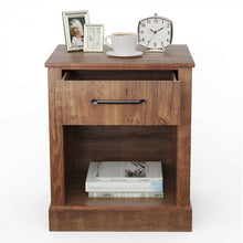 Load image into Gallery viewer, Vintage Open-Concept Bedside Table with Drawers - Bedroom Furniture