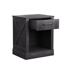 Load image into Gallery viewer, Vintage Open-Concept Bedside Table with Drawers - Bedroom Furniture