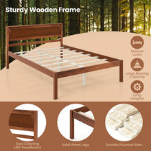 Load image into Gallery viewer, Rustic Style Solid Wood Bed Frame with Under-Bed Storage Space