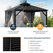 Load image into Gallery viewer, Costway 10x10 ft Gray Outdoor Canopy Gazebo Tent with Privacy Curtains - Suitable for Patio, Parties, and Gatherings