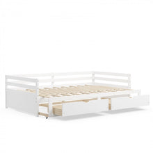 Load image into Gallery viewer, Multifunctional Expandable Double Sofa Bed Frame with Drawers