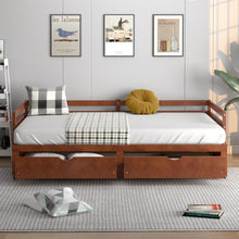 Load image into Gallery viewer, Multifunctional Expandable Double Sofa Bed Frame with Drawers