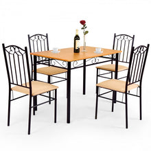 Load image into Gallery viewer, Modern 5-Piece Dining Room Table and Chairs Set with Rectangular Table and 4 Padded Chairs - Suitable for Restaurant