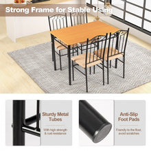 Load image into Gallery viewer, Modern 5-Piece Dining Room Table and Chairs Set with Rectangular Table and 4 Padded Chairs - Suitable for Restaurant
