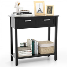 Load image into Gallery viewer, Open-Concept Entryway Console Table with Two Drawers