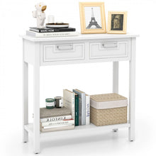 Load image into Gallery viewer, Open-Concept Entryway Console Table with Two Drawers