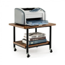 Load image into Gallery viewer, Mobile Printer Stand with Locking Casters and Storage Shelves