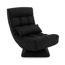 Charger l'image dans la galerie, Costway Modern Living Room Swivel Chairs with 5-Level Adjustable Lumbar Support - Suitable for Living Room and Home Theater