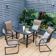 Charger l'image dans la galerie, Multifunctional Outdoor Fire Pit Table - Can Be Used as BBQ, Cooler, and Dining Table